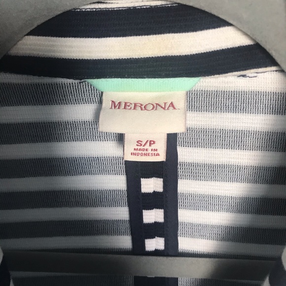 Blue and white Stripe jacket/blazer.  Small - Picture 2 of 2
